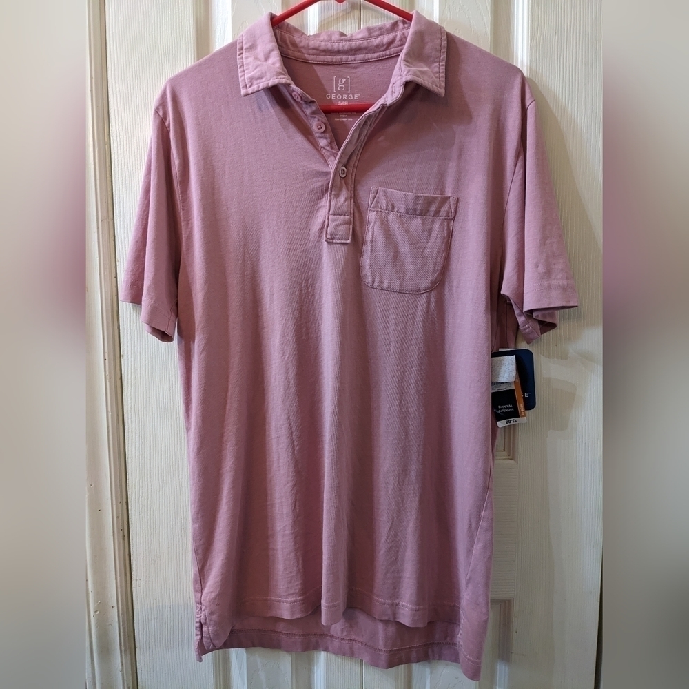 New with tags George s/ch (34-36) short sleeve collared shirt with pocket, TA